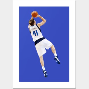 Dirk Nowitzki Fadeaway Posters and Art